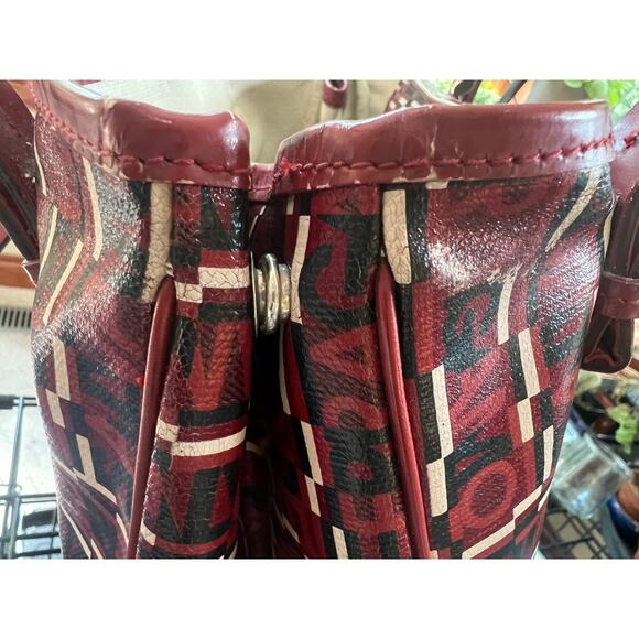 SALVATORE FERRAGAMO Red/Black/White Logogram PVC/Leather bag - Picture 9 of 16